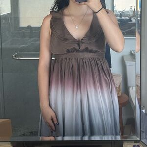 Moda International 100% silk ombre halter dress